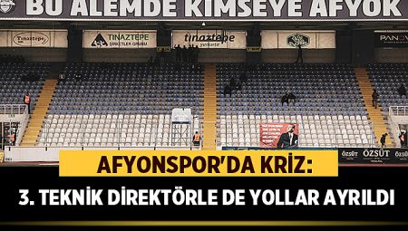 Afyonspor’da Kriz: Üçüncü Teknik Direktörle de Yollar Ayrıldı – Spor