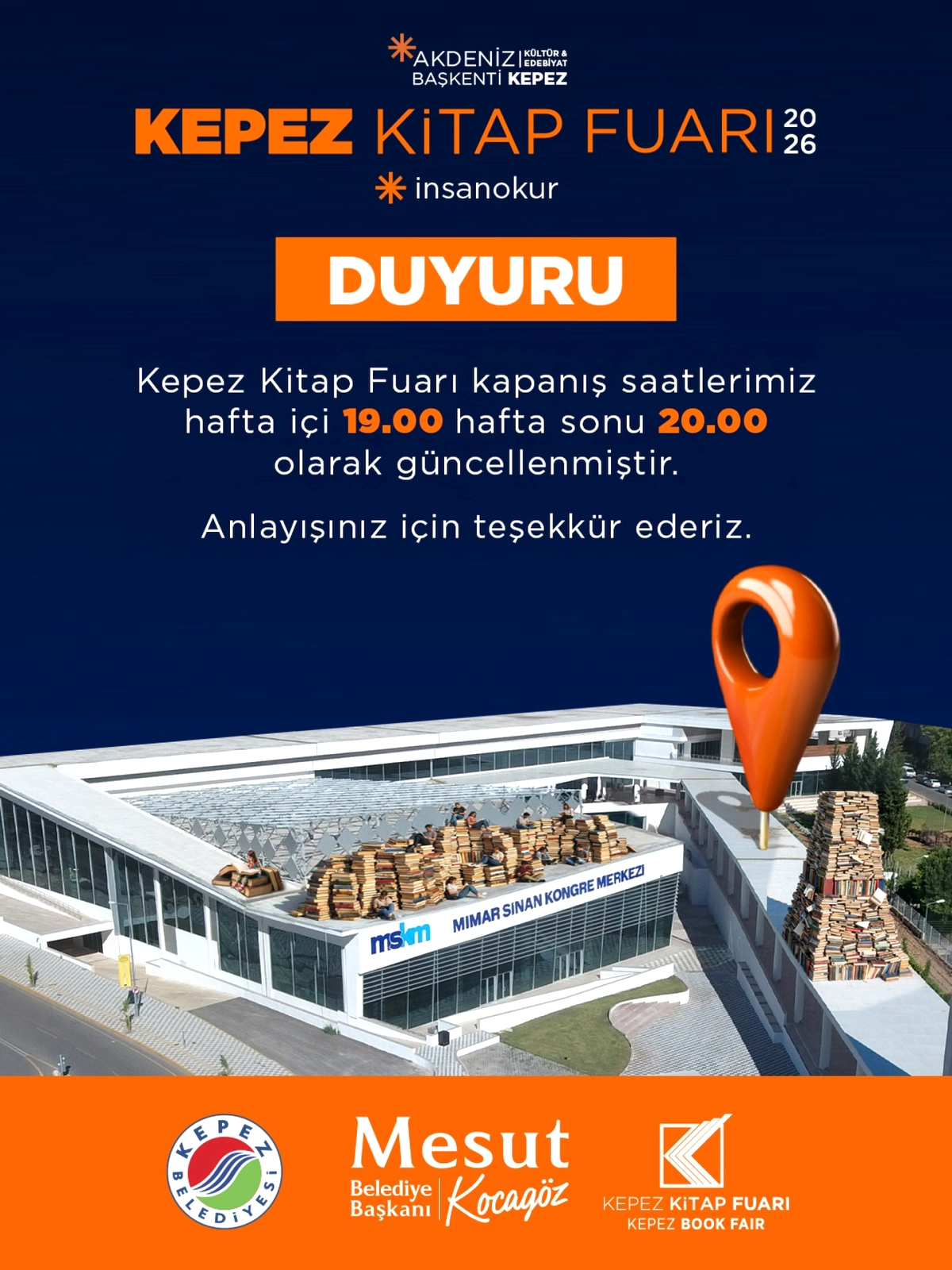 Kepez Kitap Fuarı Saatleri Güncellendi