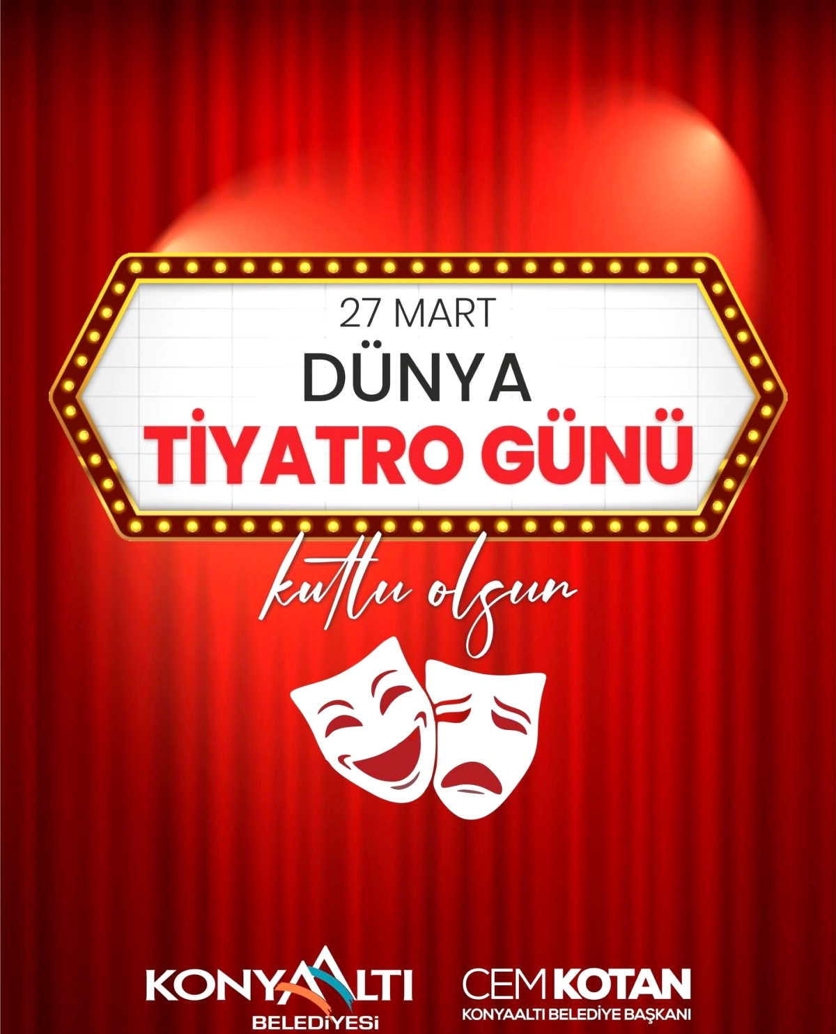 Konyaaltı Belediyesi, Dünya Tiyatro Günü’nde Sanatçıları Tebrik Etti