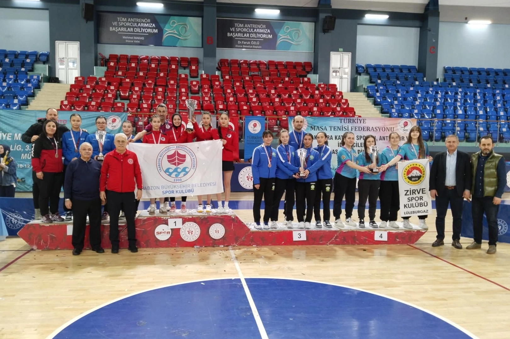 Trabzon’un Kadın Masa Tenisi Takımı şampiyon gündeme taşındı